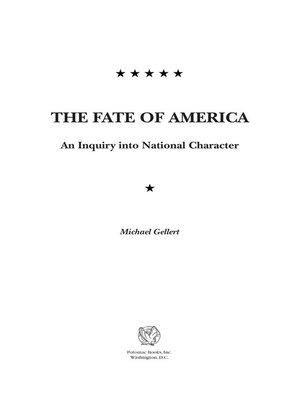 cover image of The Fate of America
